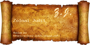 Zolnai Judit névjegykártya